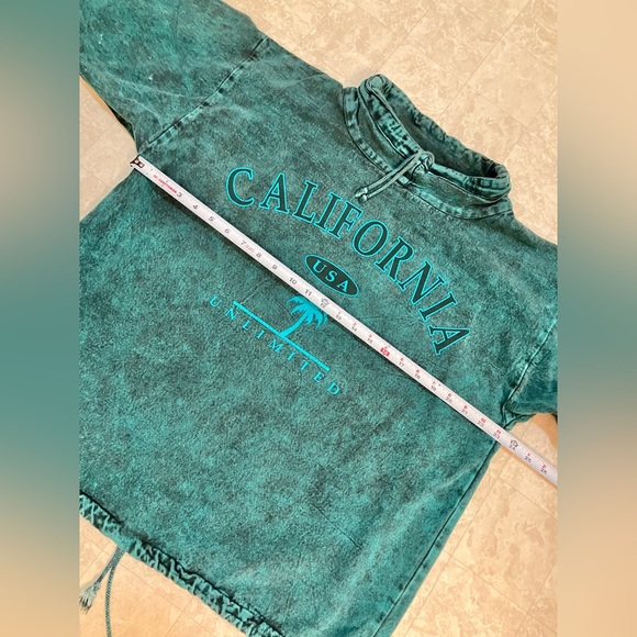 1980s Phoenix Sportswear Sweatshirt Unisex S/M Green Acid Wash California USA - Picture 10 of 15